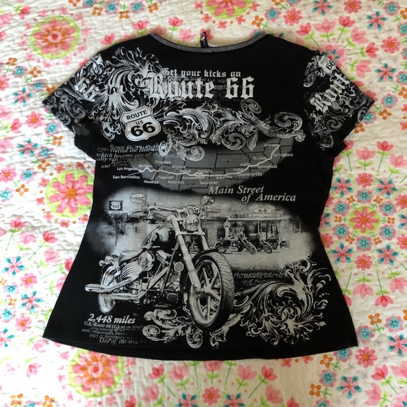 Route 66 Cotton T-Shirt - Picture 2 of 2
